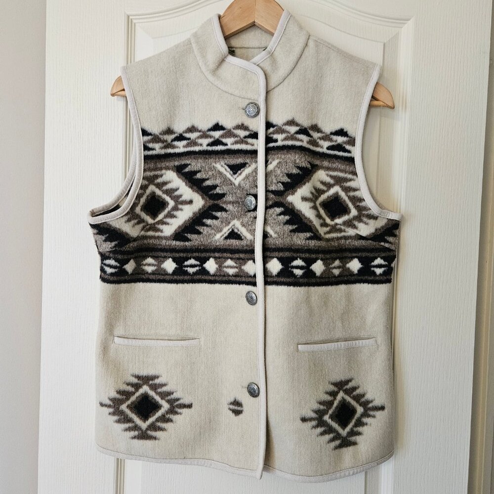 Orvis Southwestern Aztec Print Fleece Vest-Med Size